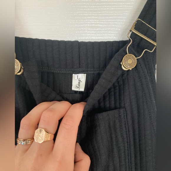 Hengsheng Jeans Ribbed Overall Dress - Picture 7 of 8